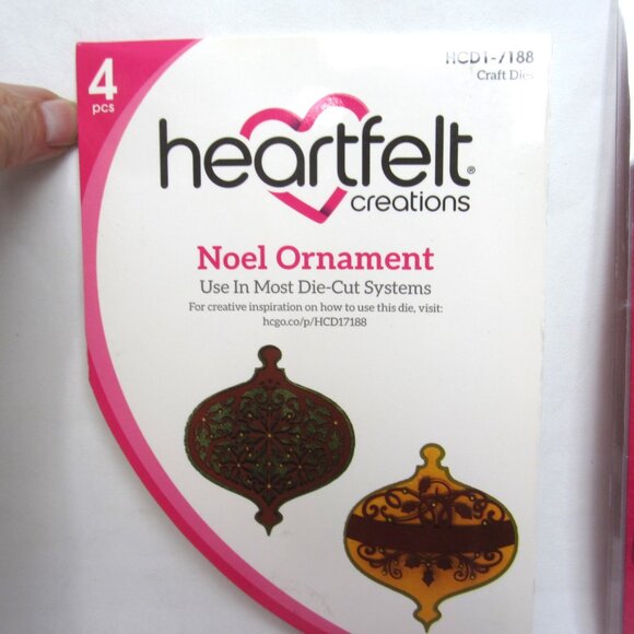 Heartfelt Creations Noel Ornament Craft Dies 4 Pcs HCD1-7188 Christmas Holiday - Picture 2 of 3